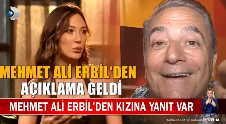Mehmet Ali Erbil kızının açıklamalarına üzüldüğünü belirterek, “Bunca sağlık sorunuyla