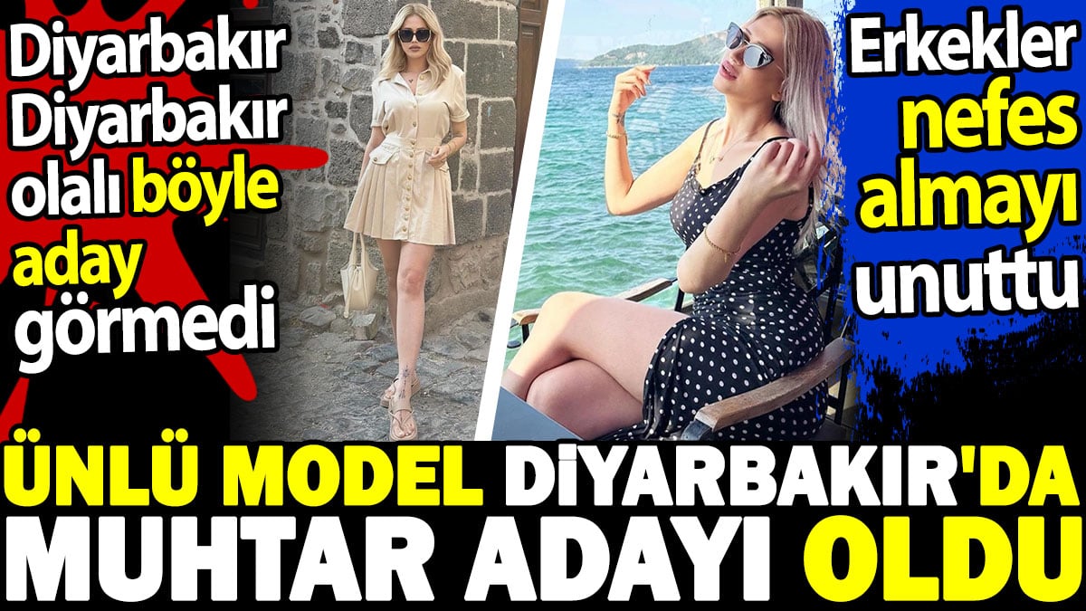 Diyarbakır’ın Bağlar İlçesi Kaynartepe Mahallesi’nde muhtarlık yarışına katılan model Simurg