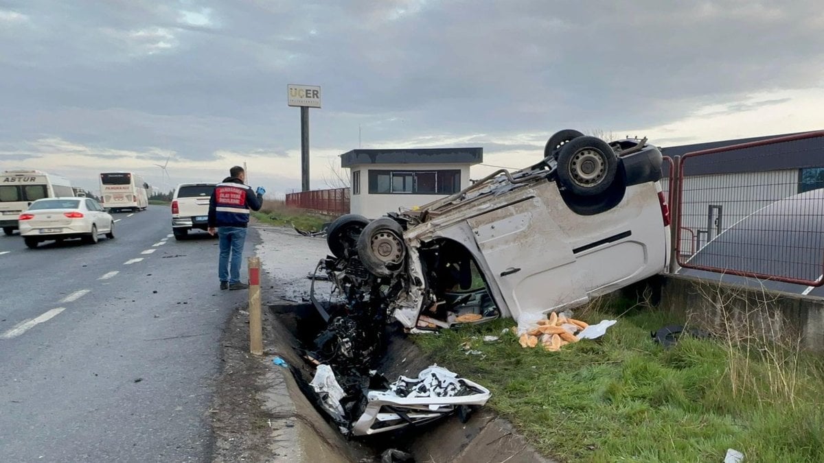 Öldüğü kaza, Ergene ilçesinde meydana geldi. Sürücüsünün kontrolünden çıkan hafif