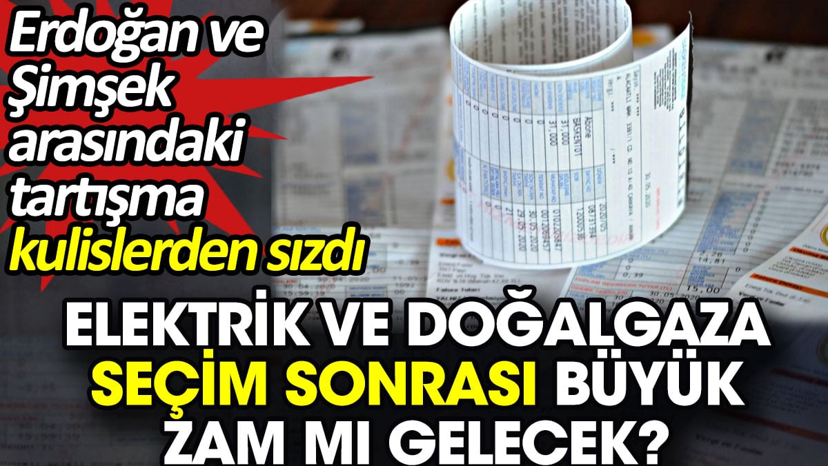 Seçim sonrası ekonomik beklentiler;"Türkiye'de seçimlerin ardından elektrik ve doğalgaz fiyatlarında