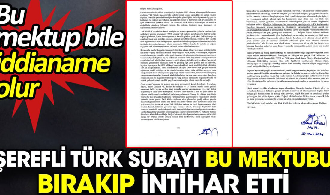 Yarbay Gökhan Ünyeli, hakkında açılan bir soruşturma sonrası intihar etti.