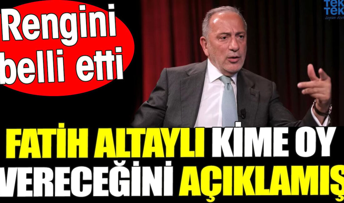 Gazeteci Fatih Altaylı, yarın gerçekleşecek yerel seçimlerde kime oy vereceğini