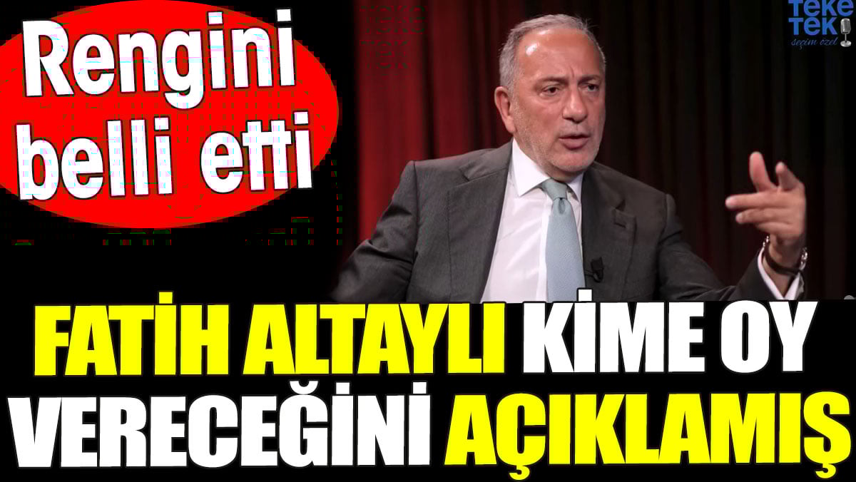 Gazeteci Fatih Altaylı, yarın gerçekleşecek yerel seçimlerde kime oy vereceğini