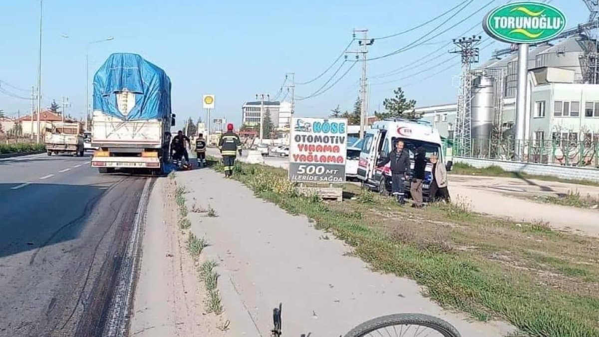 Konya Ereğli'de sabah saatlerinde Torunoğlu süt fabrikası civarında trajik bir