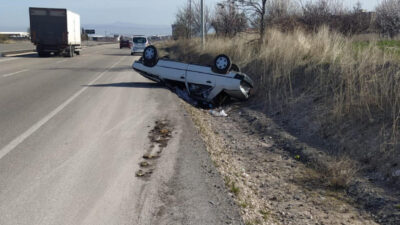 Nevşehir'de bugün sabah, Avanos Kayseri yolu üzerinde seyreden bir otomobil