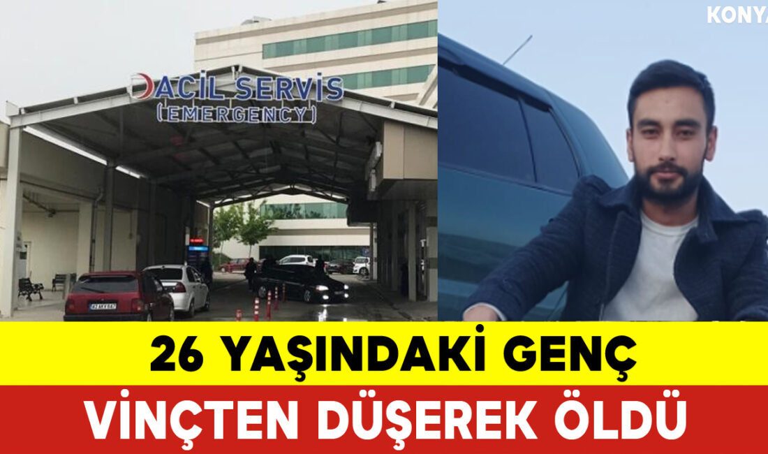 Konya'nın Ereğli ilçesinde bir kağıt fabrikası inşaatında vinç sepetinde kaynak