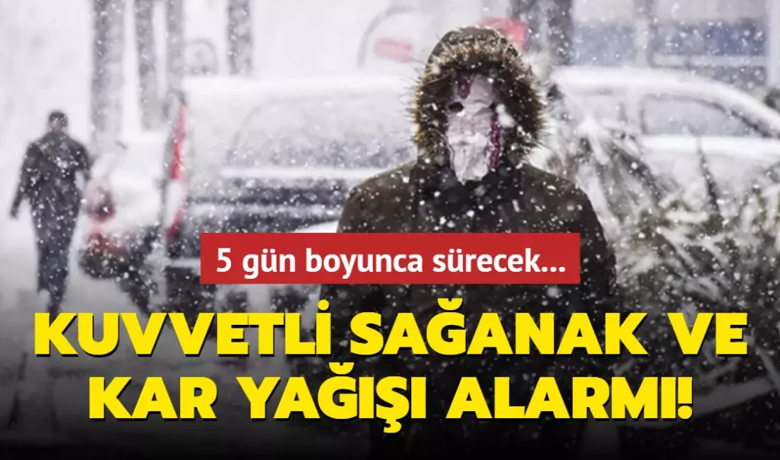 Meteoroloji Genel Müdürlüğü'nden 8 il için kuvvetli kar yağışı uyarısı
