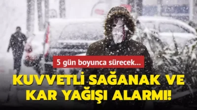 Meteoroloji Genel Müdürlüğü'nden 8 il için kuvvetli kar yağışı uyarısı