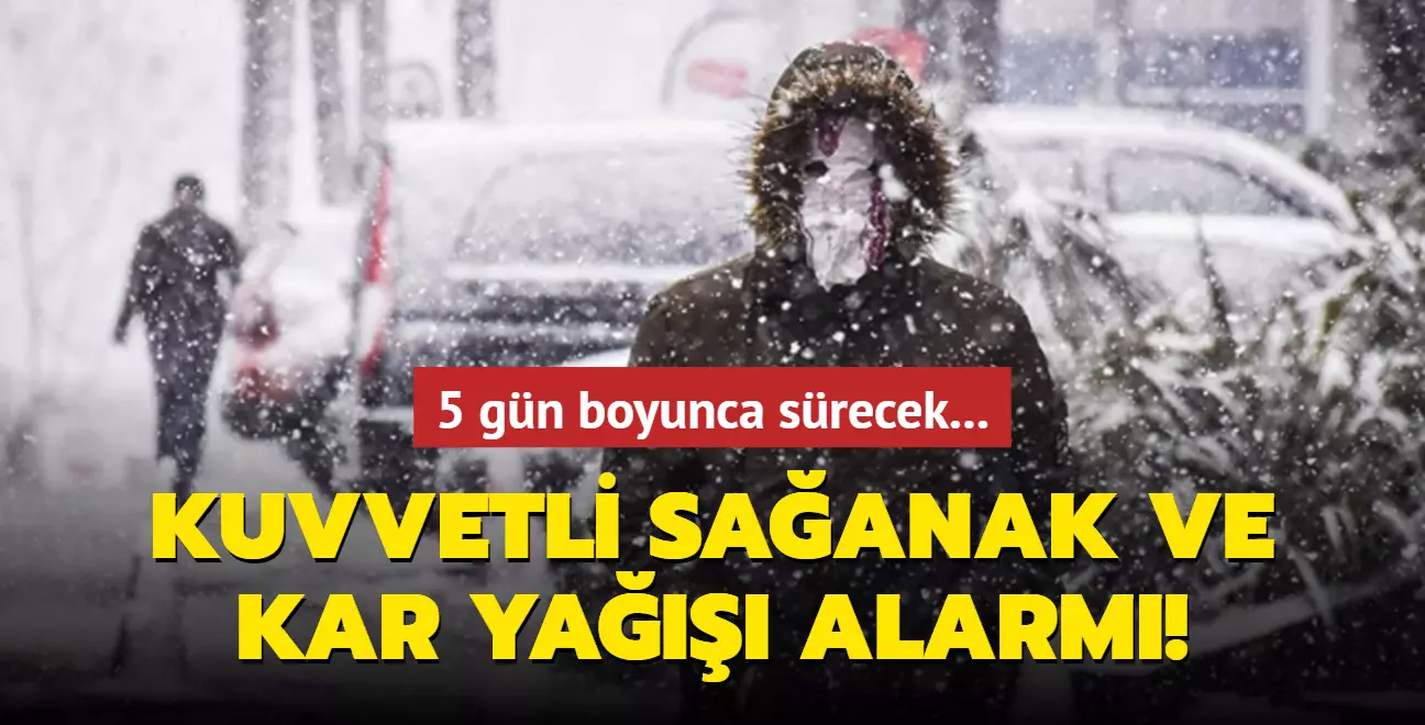 Meteoroloji Genel Müdürlüğü'nden 8 il için kuvvetli kar yağışı uyarısı