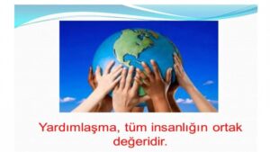 Yardımlaşmanın önemini anlatan kompozisyon ile yardımlaşmanın önemini anlatan dayanışma ile