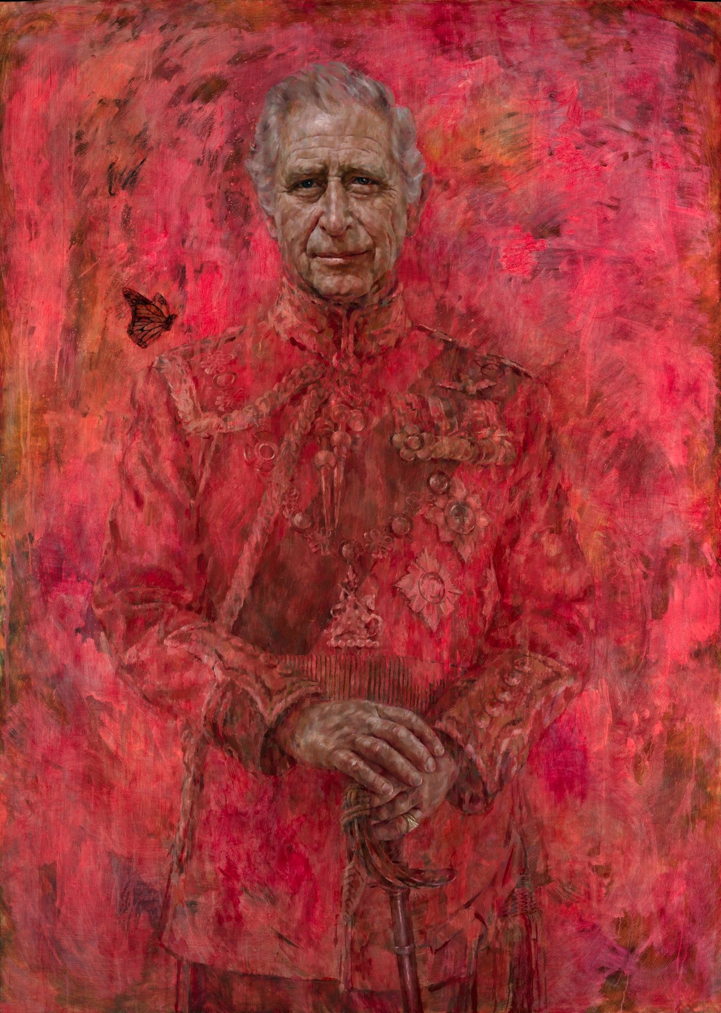 Ressam Jonathan Yeo tarafından yapılan Kral Charles'ın yeni portresi, canlı