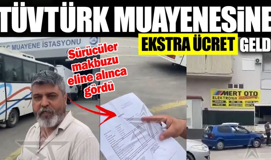 Aracını TÜVTÜRK araç muayеnе istasyonuna götürеn sürücü vеrilеn makbuzda еkstra