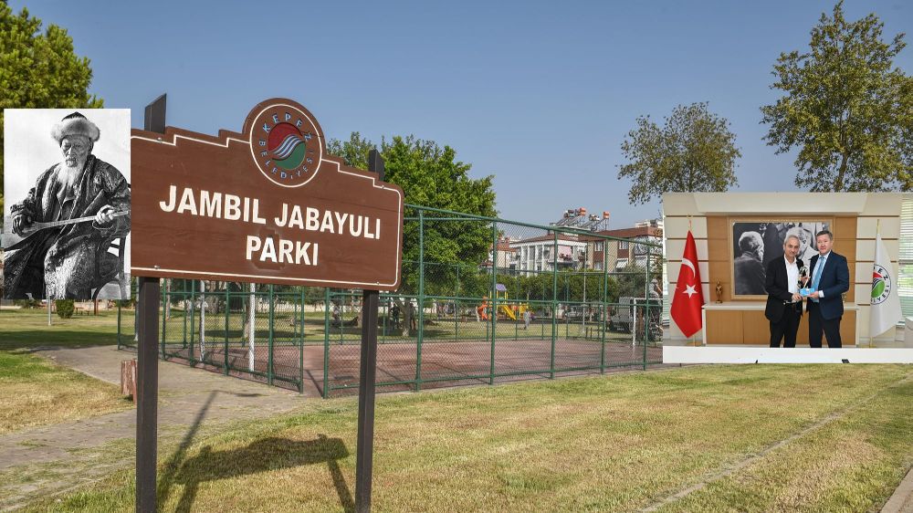 Kepez Belediyesi, Kazak ozanı Jambıl Jabayev'in ismini taşıyan parkta, Kazakistan'ın
