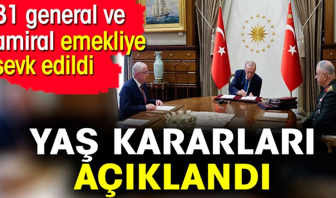 2 general yaş haddi nedeniyle 1 Eylül 2024 tarihinden, 29