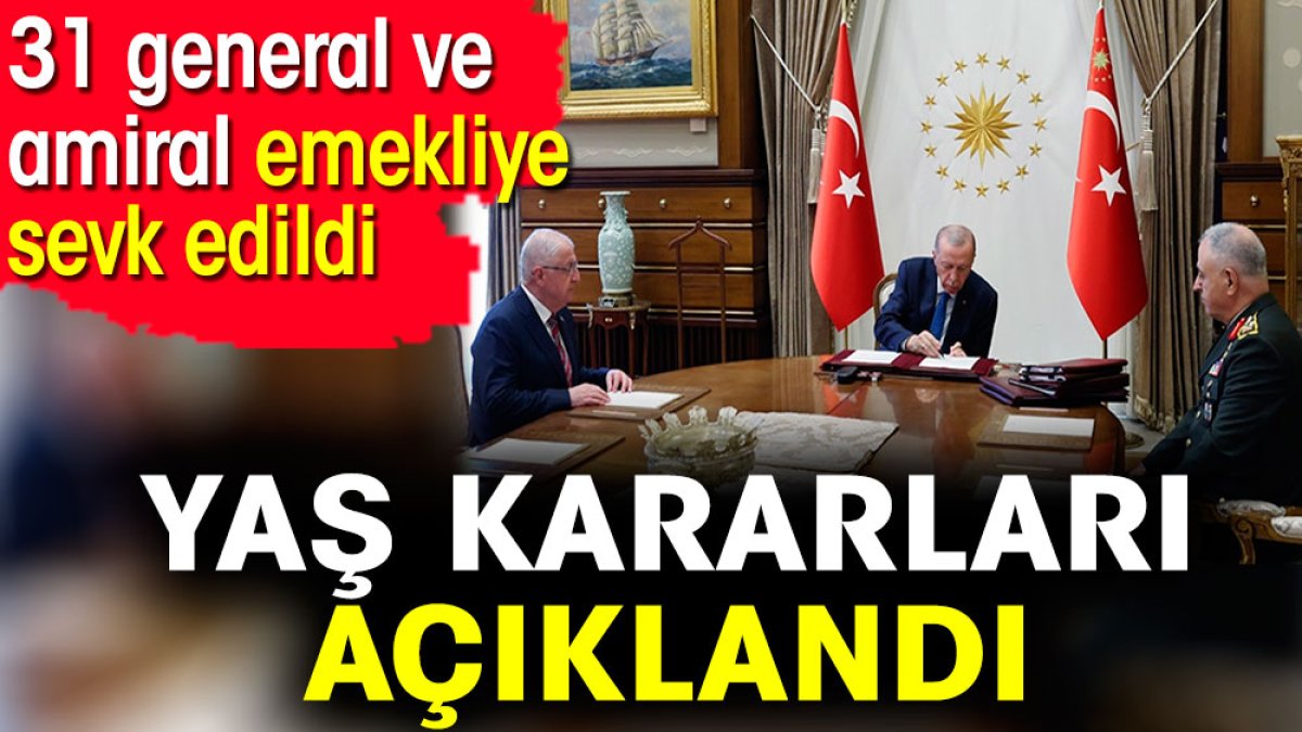 2 general yaş haddi nedeniyle 1 Eylül 2024 tarihinden, 29