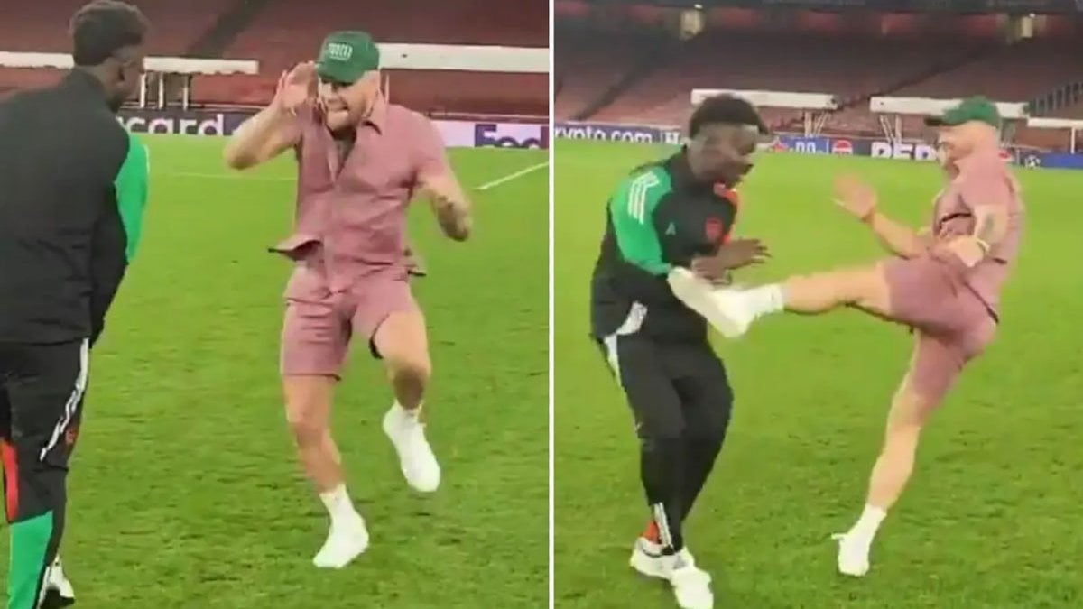Conor McGregor 'un Arsenal ve PSG maç sonrası Saka'ya tekme