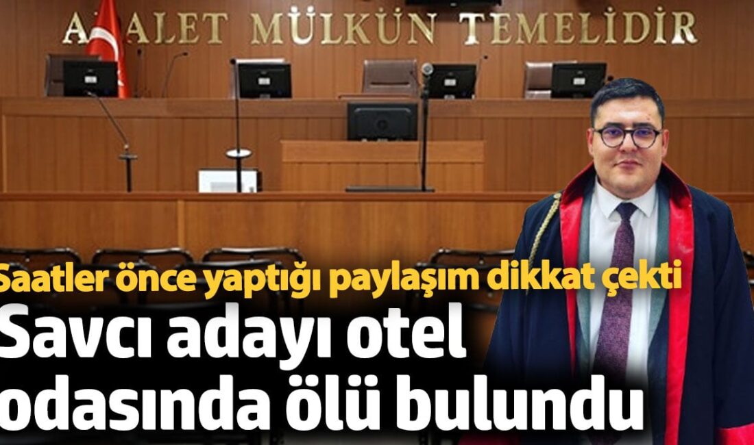 Adana’da Cumhuriyet savcısı adayı Mithat Can Yalman, mobbing iddialarını paylaştıktan