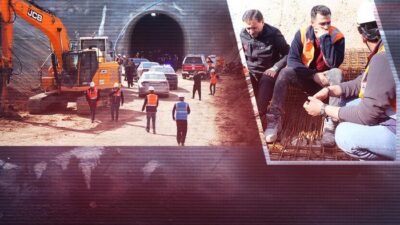 Kayseri'de hızlı tren şantiyesinde meydana gelen kaya düşmesi sonucu 1