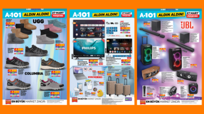 A101'in 27 Mart Perşembe kataloğunda ev aletleri öne çıkıyor. Uygun