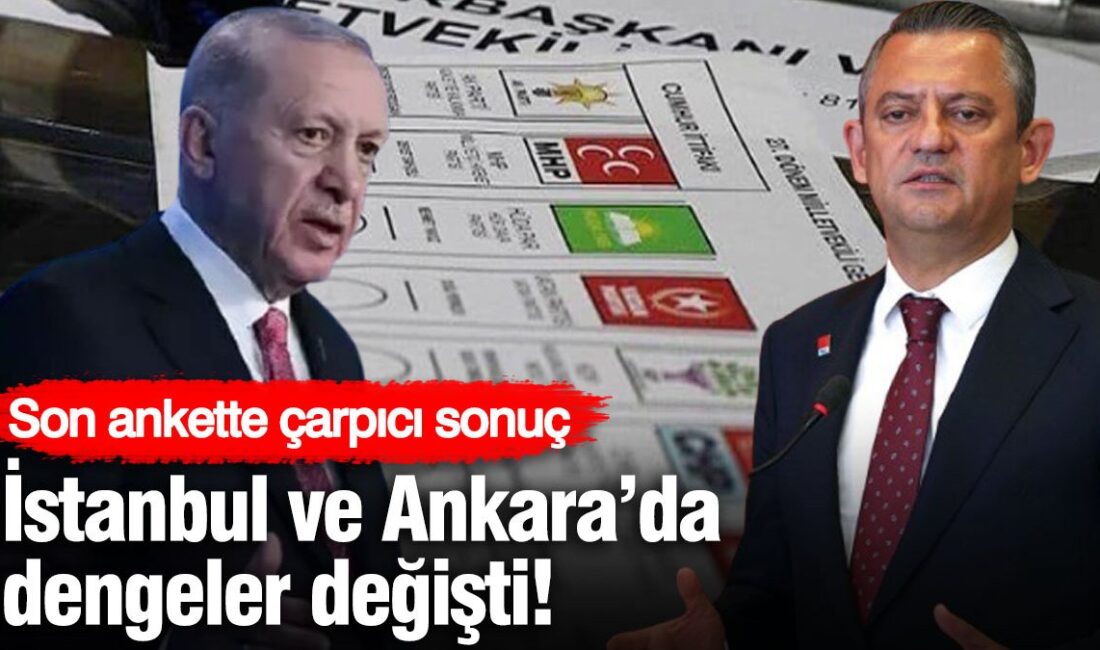 İstanbul ve Ankara’da yapılan son anketlerde, AK Parti ve CHP’nin