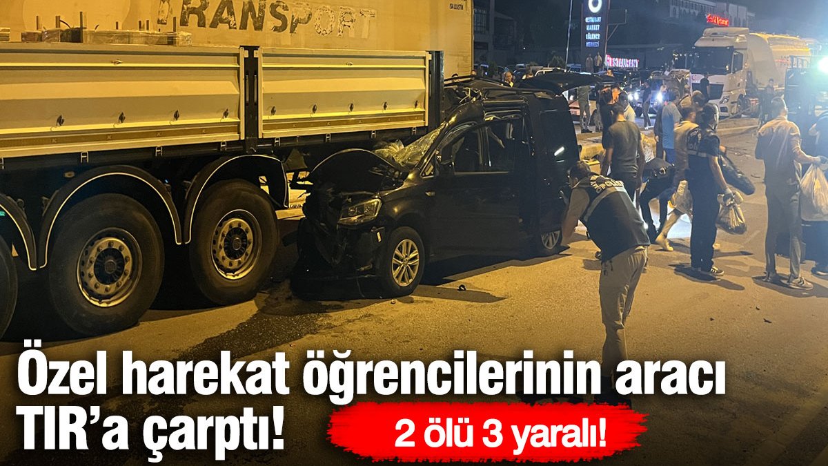 Çankırı-Ankara karayolunda seyir halindeki özel harekat kursiyerlerini taşıyan hafif ticari