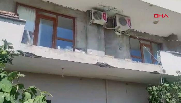 Batman'da evlerinin bahçesinde yemek yiyen ailenin üzerine balkon çöktü: 3