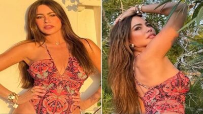 Sofia Vergara, Ibiza tatilinde kendi tasarımı olan mayo ve bikinilerle