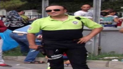 Muğla’da saygın trafik polisi Deniz Çakıcı için Valilik bahçesinde yapılan