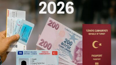 2026 zamlı fiyatlar rehberinde MTV, pasaport, ehliyet harçları ile trafik