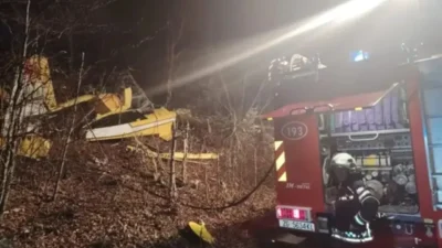 Hırvatistan Senj yakınlarında Türkiye’ye ait AT-802 yangın söndürme uçağı düştü;