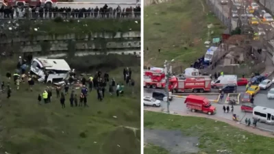 Esenyurt Yeşilkent’te şarampole yuvarlanan servis kazasında 4 kişi öldü, 7