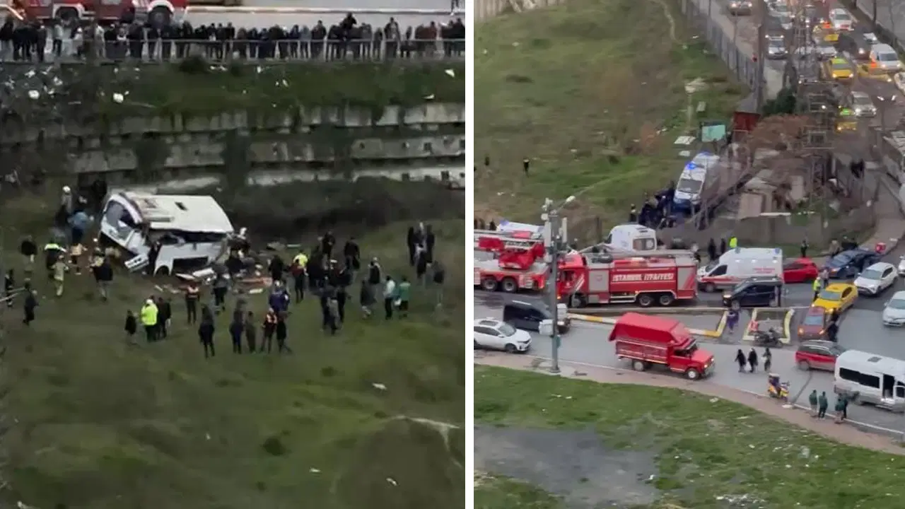 Esenyurt Yeşilkent’te şarampole yuvarlanan servis kazasında 4 kişi öldü, 7