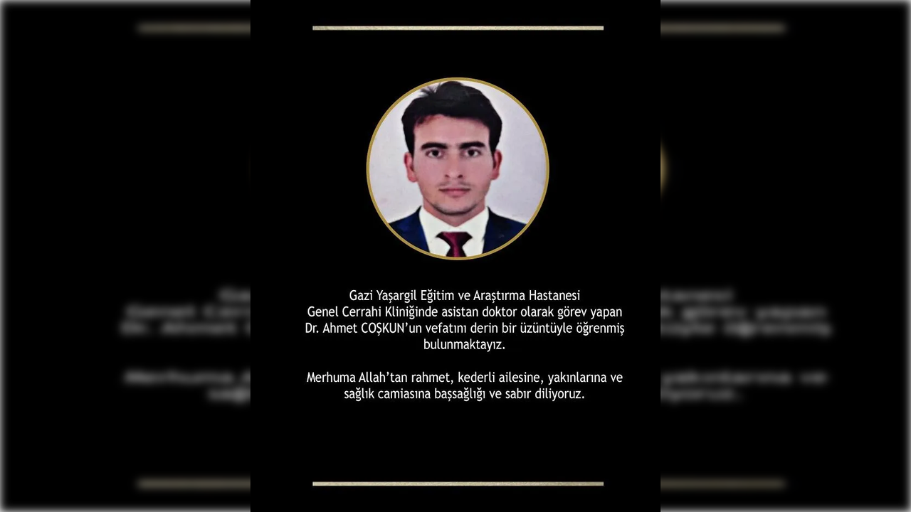 Diyarbakır Gazi Yaşargil Eğitim ve Araştırma Hastanesi Genel Cerrahi asistanı