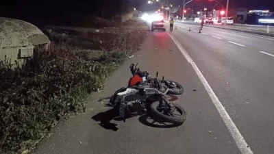 Bodrum Ortakent Kapuz Caddesi’nde manevra sonrası devrilen motosiklette yolcu Halil