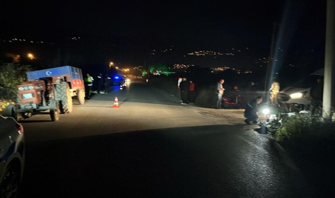 Aydın’ın Bozdoğan ilçesi Yazıkent yolunda motosiklet ile traktörün çarpıştığı kazada