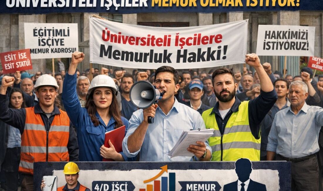 Kamuda 4/D statüsünde çalışan üniversite mezunu işçiler, memur kadrosuna geçiş