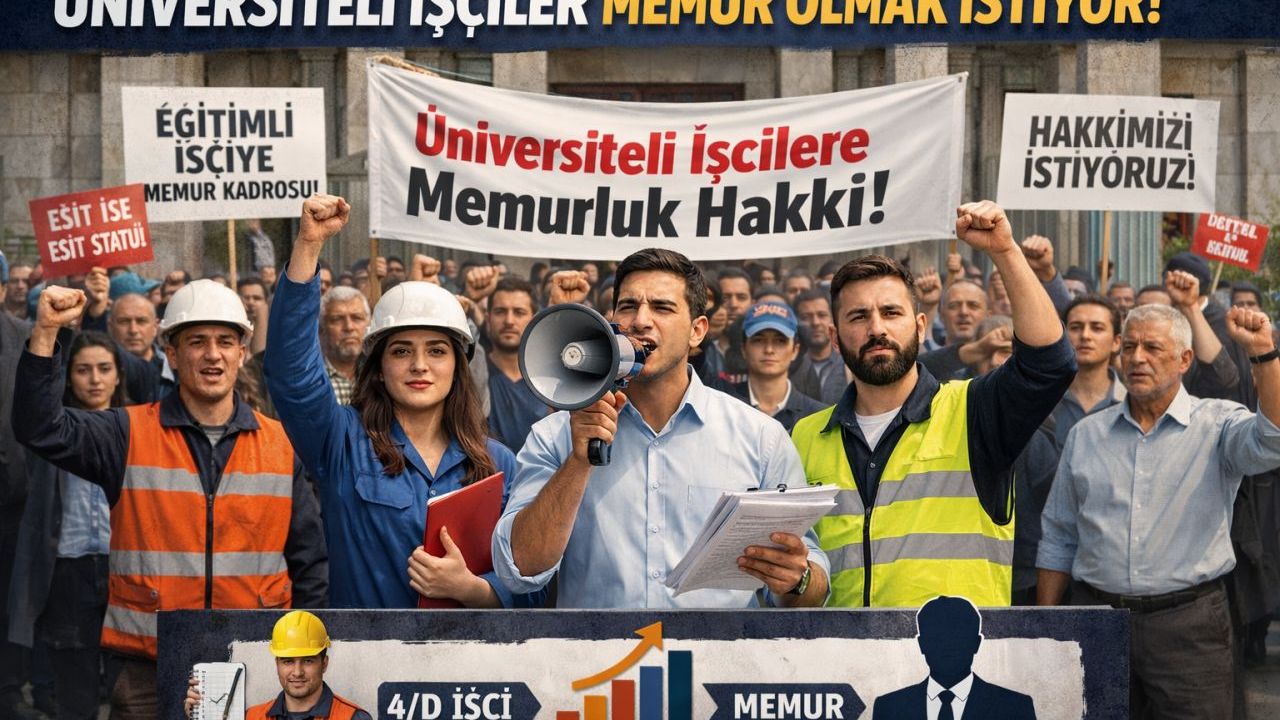 Kamuda 4/D statüsünde çalışan üniversite mezunu işçiler, memur kadrosuna geçiş