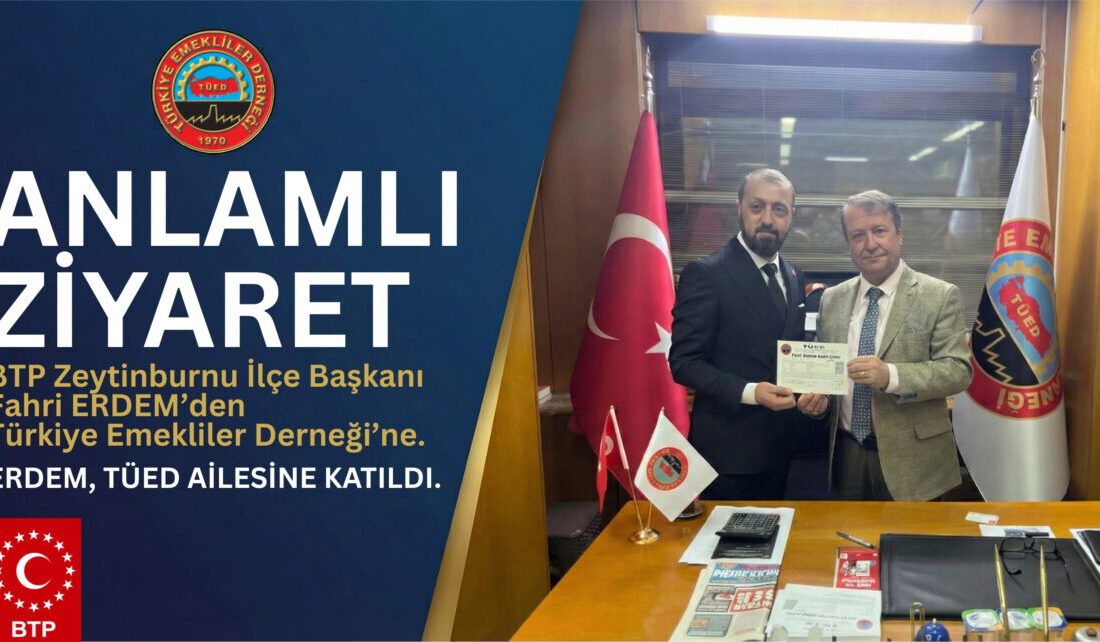 BTP Zeytinburnu İlçe Başkanı Fahri Erdem, TÜED Zeytinburnu Şube Başkanı Kadir Şengül’ü ziyaret etti Bağımsız Türkiye Partisi (BTP) Zeytinburnu İlçe Başkanı Fahri Erdem, TÜED