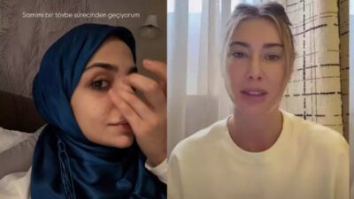  Oyuncu Bahar Şahin, sosyal medya hesabından başını örterek paylaştığı