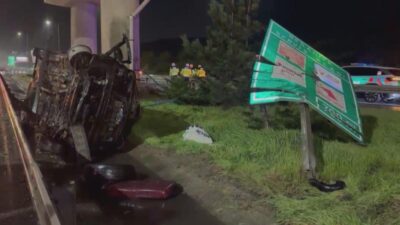  Kuzey Marmara Otoyolu Çekmeköy mevkiinde gece yarısı feci kaza!