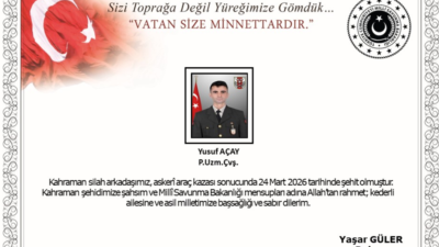 Ağrı'da görev yapan Uzman Çavuş Yusuf Açay, geçirdiği trafik kazası