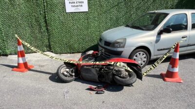 Beykoz’daki feci kaza güvenlik kamerasında! Yokuş aşağı hızla gelen motosiklet