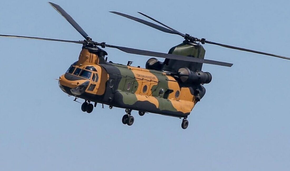 Temelli'de Ankara'da askeri helikopter eğitim uçuşunda kaza yaptı. MSB, CH-47