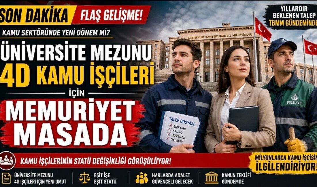 Kamu İşçilerine Memuriyet Gelecek Mi? 4D İşçiler İçin Masadaki Kadro Şartları 4d işçiler memur mu oluyor sorusu Ankara'da yanıt arıyor. Kamu