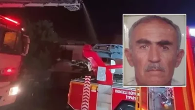 Denizli Bekilli'de elektrik kontağından çıkan ahşap ev yangınında Abdullah ve