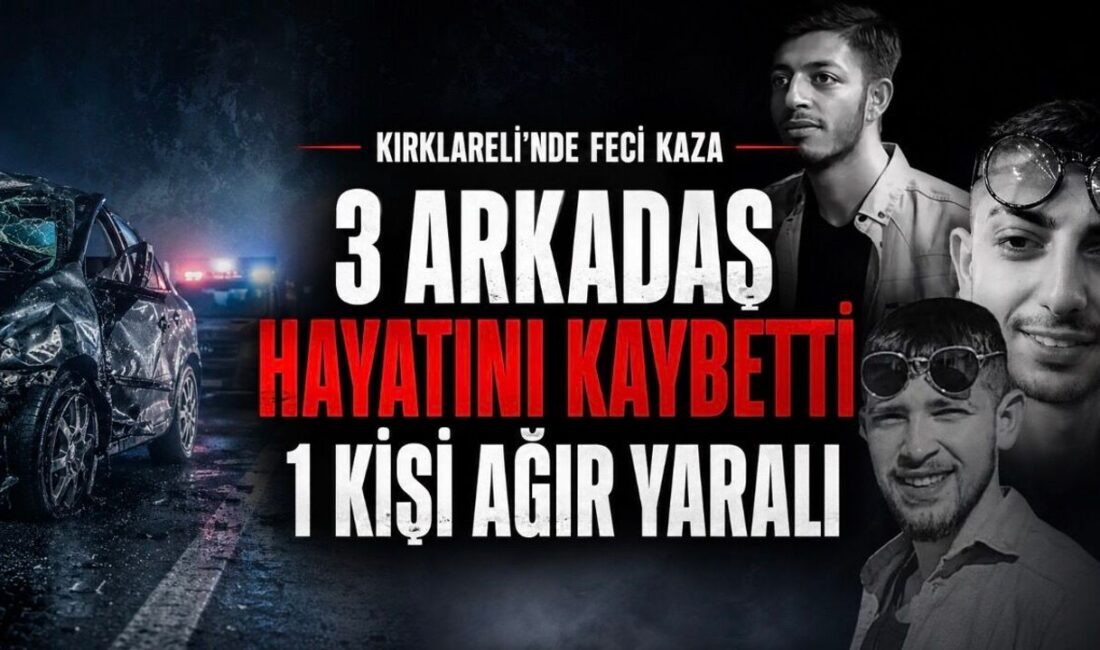Kırklareli Lüleburgaz'da otomobil şarampole devrildi. Kazada 3 kişi hayatını kaybetti,
